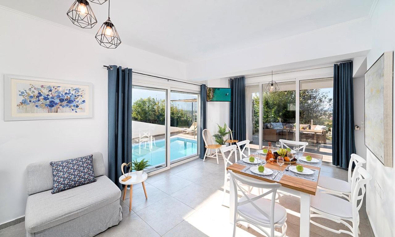 Cretan Sunset Villa Heated Pool Dhramia ภายนอก รูปภาพ