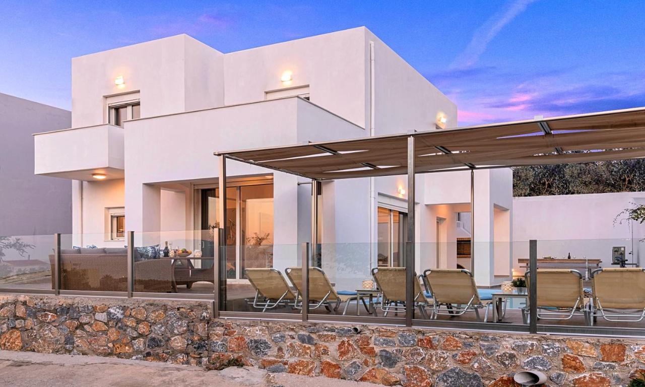 Cretan Sunset Villa Heated Pool Dhramia ภายนอก รูปภาพ