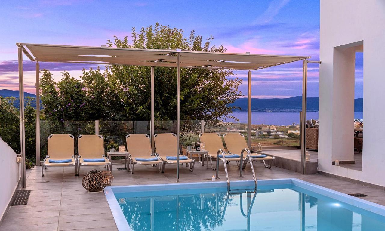 Cretan Sunset Villa Heated Pool Dhramia ภายนอก รูปภาพ